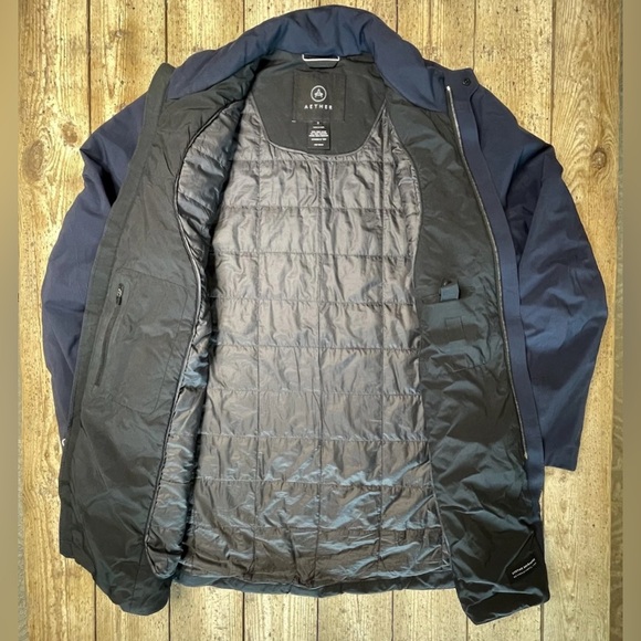 Aether Polar Trench Coat Men’s Medium Blue Waterproof Winter Parka Jacket - Picture 5 of 13